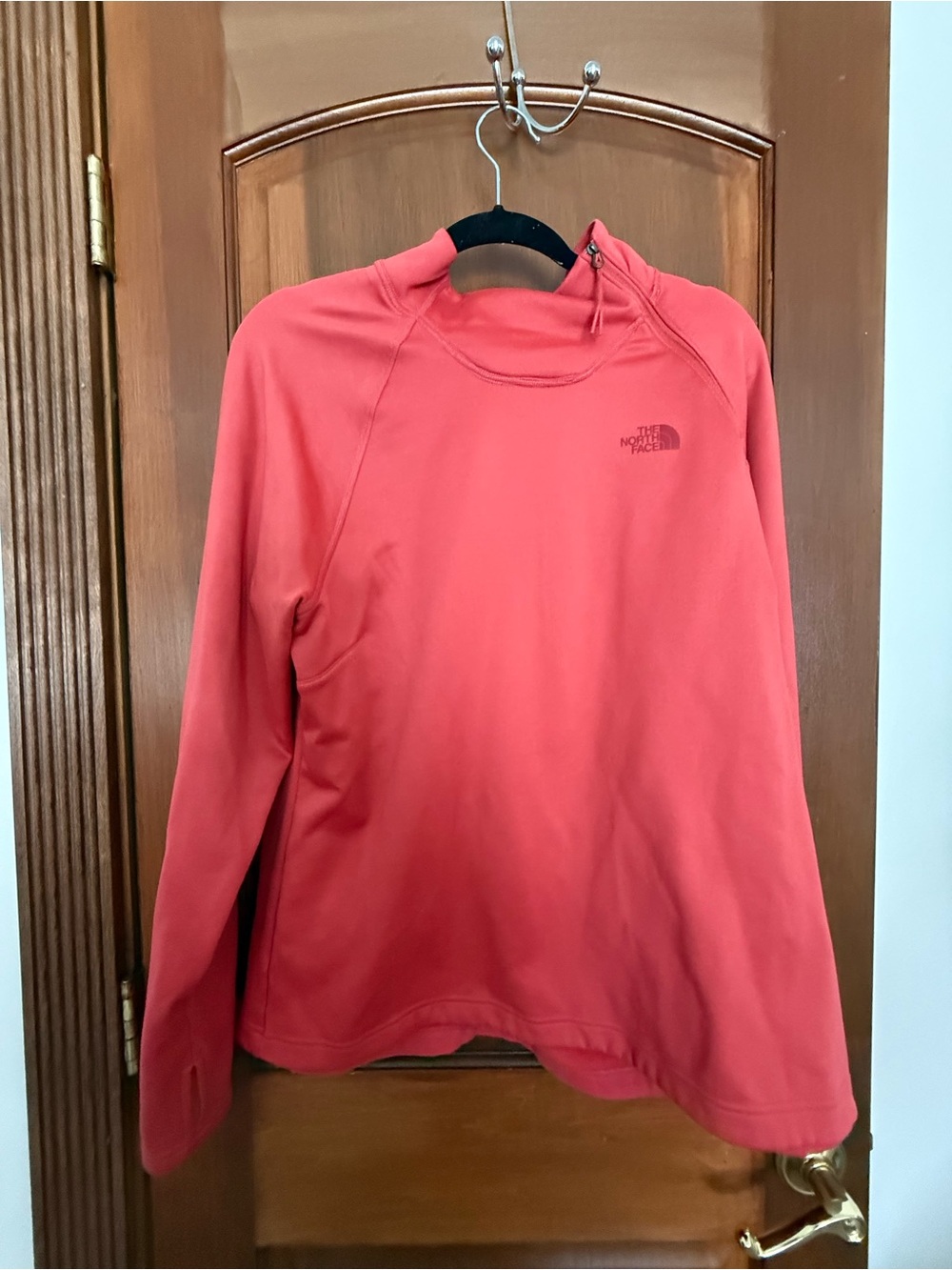 The North Face Coral-Red Fleece Half-Zip Pullover